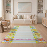 Geometric Modern Vibrant Multi-Color Geometric Dot Area Rug