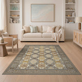Beige Traditional Persian Geometric Area Rug