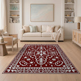 Intricate Red Persian Floral Traditional Persian Area Rug