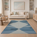Blue Diamond Geometric Geometric Modern Area Rug