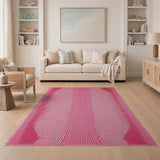Hot Pink Reptile Scale Area Rug