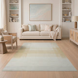 Beige and Neutral Beige Neutral Striped Geometric Area Rug