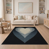 Layered Ombre Heart Abstract Area Rug