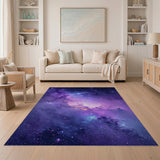 Abstract Area Purple Purple Cosmic Nebula Area Rug