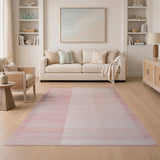 Modern Pink Gradient Stripe Area Rug
