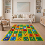 Multi-color and Patterns Vibrant Multi-Color ABC Alphabet Kids Area Rug