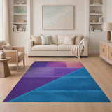 Vibrant Multi-Color Geometric Patchwork Rug