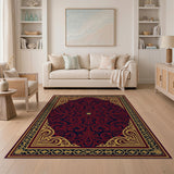 Ornate Red Gold Persian Area Rug
