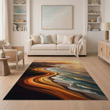 Big Sur Sunset Coastal Road Rug