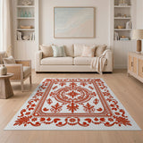 Ornate Red Ornate Red Floral Medallion Area Rug