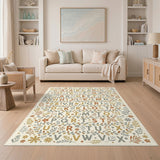 Vintage Floral Alphabet Area Rug