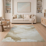 Ethereal Clouds Beige Neutral Area Rug