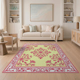 Traditional Persian Elegant Pink Floral Persian Area Rug