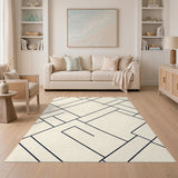 Modern Black Geometric Area Rug