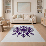 Purple Mandala Floral Purple Area Rug