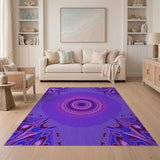 Purple Radiant Mandala Area Rug
