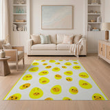 Cute Yellow Chick Egg Scatter Area Rug