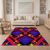 Vibrant Star Geometric Multi-Color Area Rug