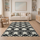 Black White Geometric Heritage Tribal Heritage Tribal Area Rug