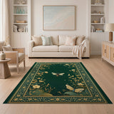 Emerald Green Bumblebee Persian Area Rug