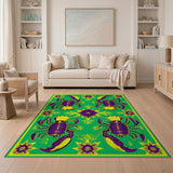 Vibrant Purple Crab Coastal Area Rug