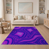Wave Purple Wave Abstract Area Rug