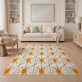 Orange Scarab Heritage Tribal Area Rug