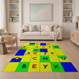 Vibrant Alphabet Kids Area Rug
