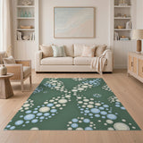 Whimsical Green Bubble Area Rug