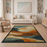 Abstract Wavy Landscape Area Rug
