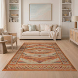 Southwestern Orange Geometric Area Rug