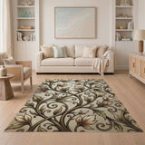 Vintage Floral Vine Area Rug