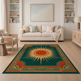 Radiant Sunburst Geometric Geometric Modern Area Rug