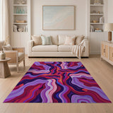 Vibrant Swirl Multi-Color Abstract Area Rug