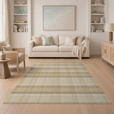Beige Plaid Area Rug