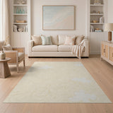 Whimsical Vine Swirl Cloud Beige Area Rug