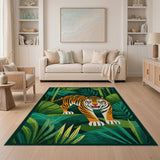 Roaring Jungle Tiger Area Rug