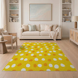 Sunny Yellow Egg Yolk Area Rug