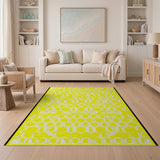 Geometric Modern Yellow Yellow Honeycomb Hexagon Area Rug