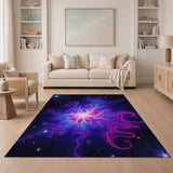 Multi-color and Patterns Cosmic Nebula Swirl Abstract Area Rug