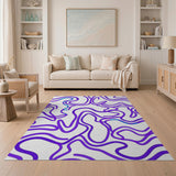 Abstract Area Purple Purple Swirl Abstract Area Rug