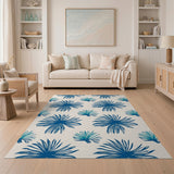 Teal Starburst Coastal Area Rug