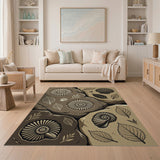 Fossil Ammonite Seashell Stone Area Rug
