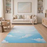 Dreamy Fluffy Clouds Blue Area Rug