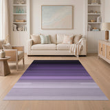 Purple Purple Ombre Gradient Stripe Area Rug