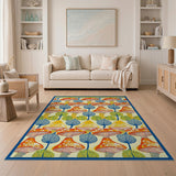 Whimsical Mushroom Forest Boho Chic Area Rug