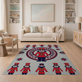 Festive Nutcracker Mandala Area Rug