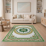 Ornate Green Star Medallion Persian Rug