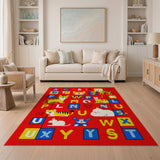 Playful ABC Alphabet Kids Rug with Cute Animals