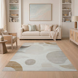 Abstract Area Abstract Beige Neutral Area Rug